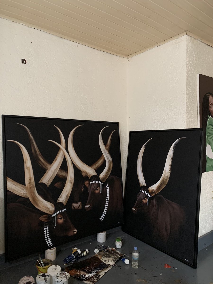 new painting done🎨🖌 #inyambo
acrylic on canvas 
size :150cm/140cm
         :140cm/110cm...
book yours
DM for more details or call/WhatsApp: 0780463326