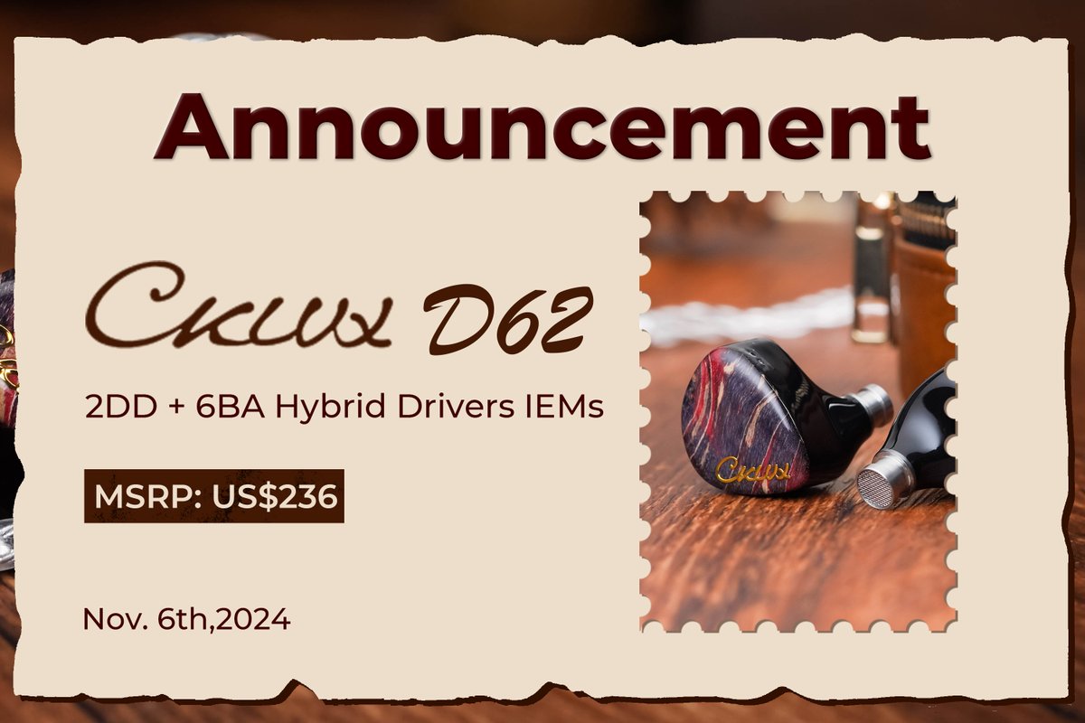 『新製品情報』

🚀サウンドオン！🥳

🥰CKLVX D62が登場しました！😍

😆音楽を愛する人々にぴったりのアイテムです〜🤗

#CKLVX #D62 #HiFi #音楽 #オーディオ #IEM #RT希望