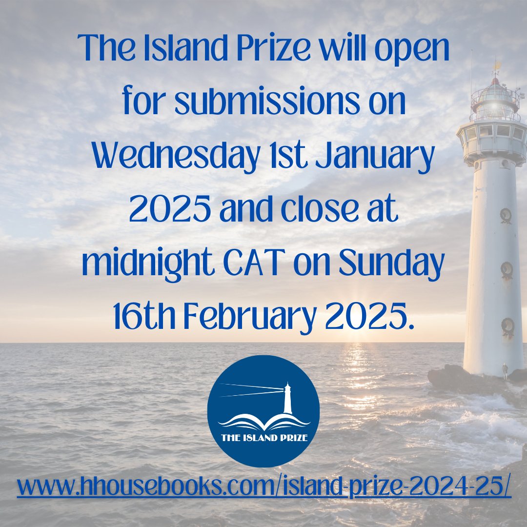 More details and how to submit on the Holland House website : hhousebooks.com/island-prize-2…

#africanauthors #announcement #writingcompetition #writing #WritingCommunity