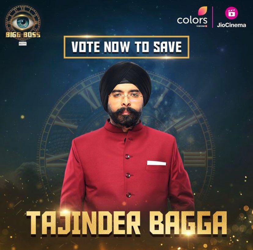 Vikash Singh (@isinghvikash) on Twitter photo Your favourite #TajinderBagga is nominated this week and needs all your love and support!
To vote <a href="/TajinderBagga/">Tajinder Bagga</a> and save him from eliminations, follow these simple steps-
1. Go to Jio Cinema App on your mobile device
2. Click on 'Bigg Boss'
3. Go to 'Vote, Play & Win! Your favourite #TajinderBagga is nominated this week and needs all your love and support!
To vote <a href="/TajinderBagga/">Tajinder Bagga</a> and save him from eliminations, follow these simple steps-
1. Go to Jio Cinema App on your mobile device
2. Click on 'Bigg Boss'
3. Go to 'Vote, Play & Win!
