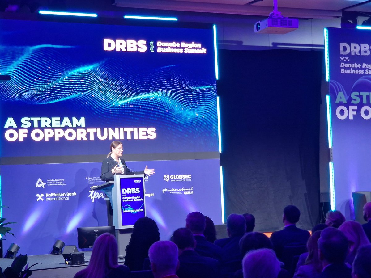 GunterFehlinger's tweet photo. CEO of Austrian Romanian Energy Titan #verchere of #Petrom @omv delivering key note speech at @WKOe Danube Summit https://t.co/cytk8H8XwF