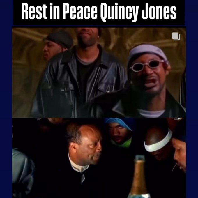 Rest In Peace to the legendary Quincy Jones #RIPQuincyJones 💐🌹⚘💐 https://t.co/g9EeriWdOh<a href="/tag/ripquincyjones"class="tags">#RIPQuincyJones</a>