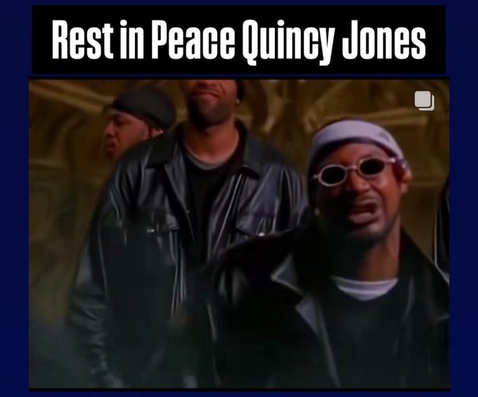 Rest In Peace to the legendary Quincy Jones #RIPQuincyJones 💐🌹⚘💐 https://t.co/g9EeriWdOh<a href="/tag/ripquincyjones"class="tags">#RIPQuincyJones</a>