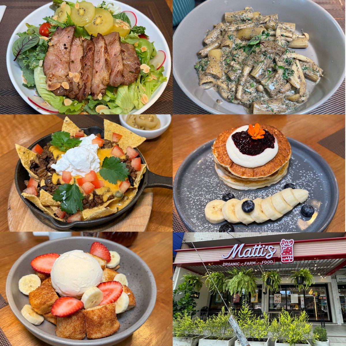 Eatleklek's tweet photo. ร้าน Matti’s ย่านเมืองทอง คือชอบมาก😍 concept ดีงาม #แม่ปลูกลูกปรุง 🥬 เค้าทำฟาร์มปลูกผักเองที่พะเยาแบบ organic อาหารเลยเป็นแบบ farm to table ผักสดไร้สาร 🥗 เมนูเยอะมากและอร่อยด้วย😋 มีทั้ง Brunch และ เมนู all day dining @aroii 
 📍ตรงข้ามตึก M society เมืองทองธานี จ.นนทบุรี https://t.co/ZeuxgGRFvq