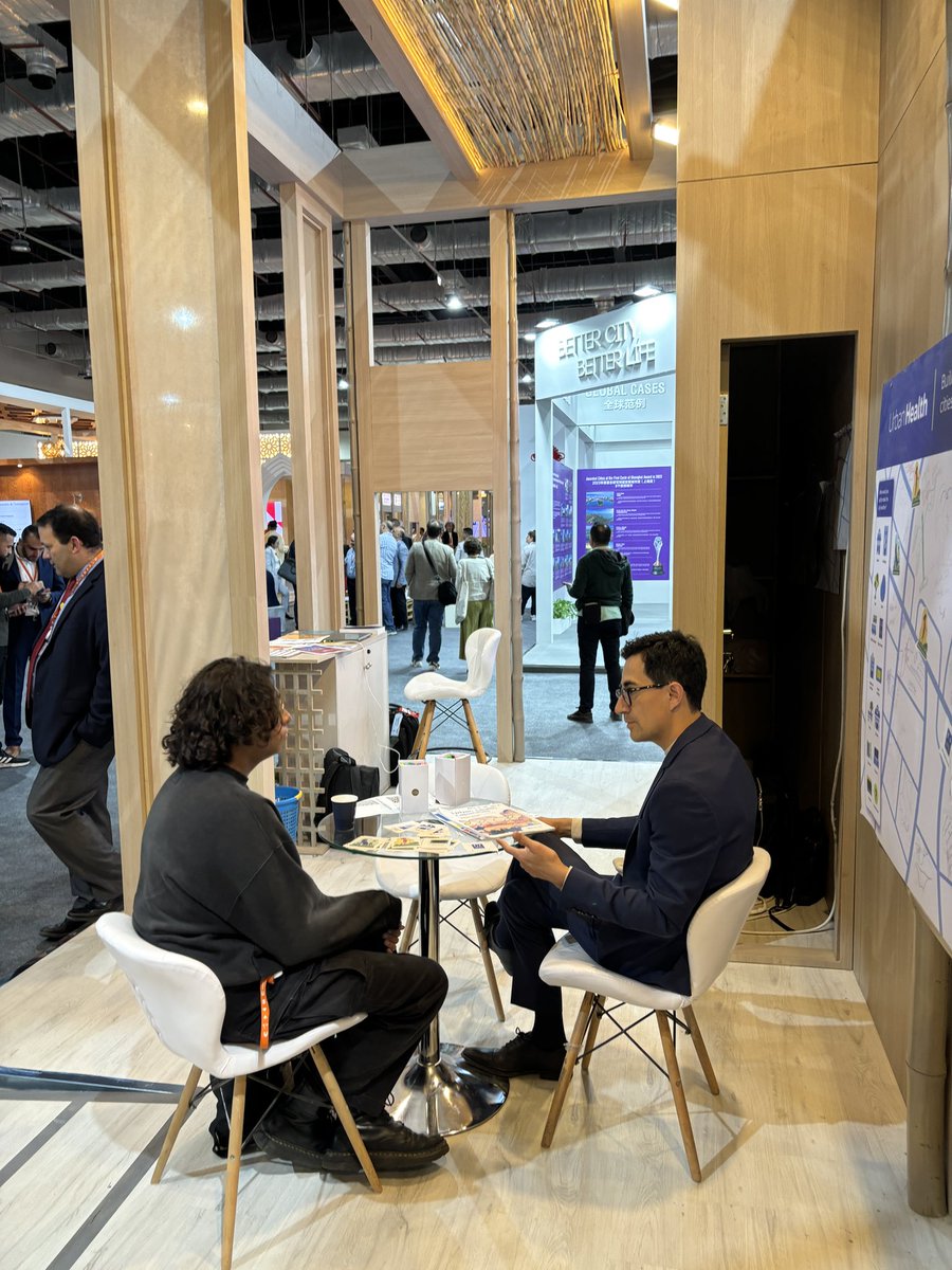 hankht's tweet photo. @WHO #UrbanHealth @francisco_oband is now providing an intimate clinic session at the WHO booth at #WUF12 to introduce the newly launched “WHO Urban Health Capacities Assessment and Response Resource Kit” 
https://t.co/5q9T9XhFS3

#WHOatWUF12 https://t.co/dRKiFCjFLB