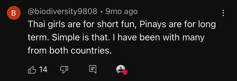 มันไม่ได้มองเราเป็นคนด้วยซ้ำ ลงเครื่องเอเชียเหมือนมาเลือกสินค้่า อีปินส์จะได้รับความเคารพกว่าหน่อยเพราะได้ภาษา สาวไทยก็โง่ๆหวังเงินอย่างเดียว คนไหนที่ success ได้ฝอ ว่างๆก็ลองเข้าไปอ่านกรุ้ปแชทเพื่อนเขาหน่อยว่าพูดไรเกี่นวกับสาวไทย รับรองเจอของดี