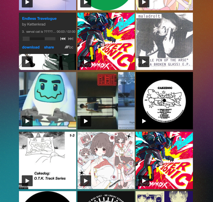 bandcampの自動Digりツールがヤバい
好きな曲のURL入れると似た曲いっぱい教えてくれて最高