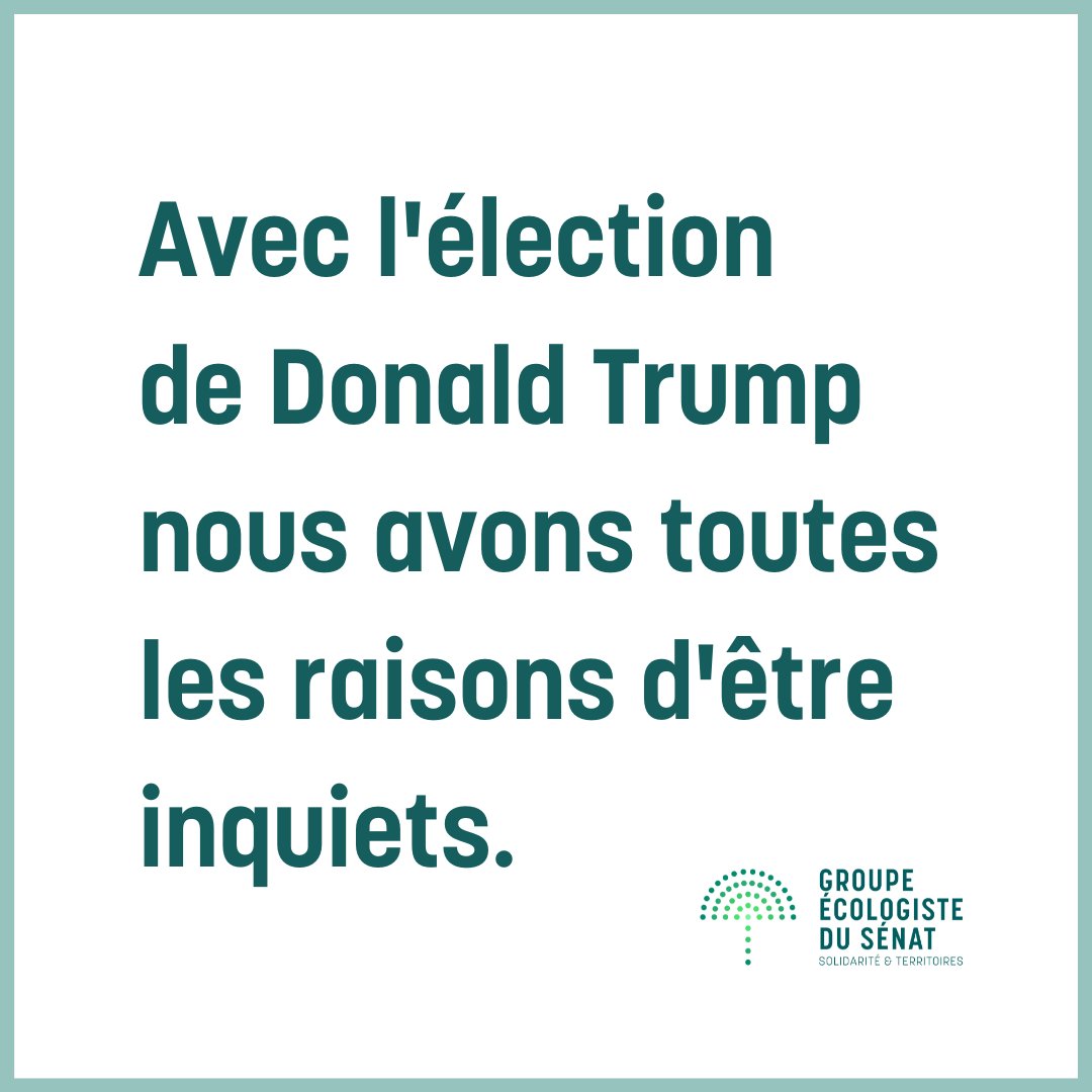 Avec l'élection de Donald Trump nous avons toutes les raisons d'être inquiets. ⤵️

D'abord pour les Américaines et Américains qui devront subir ses politiques racistes, misogynes et inégalitaires.

Ensuite pour le monde, car Trump a plusieurs fois menacé de vouloir gravement
