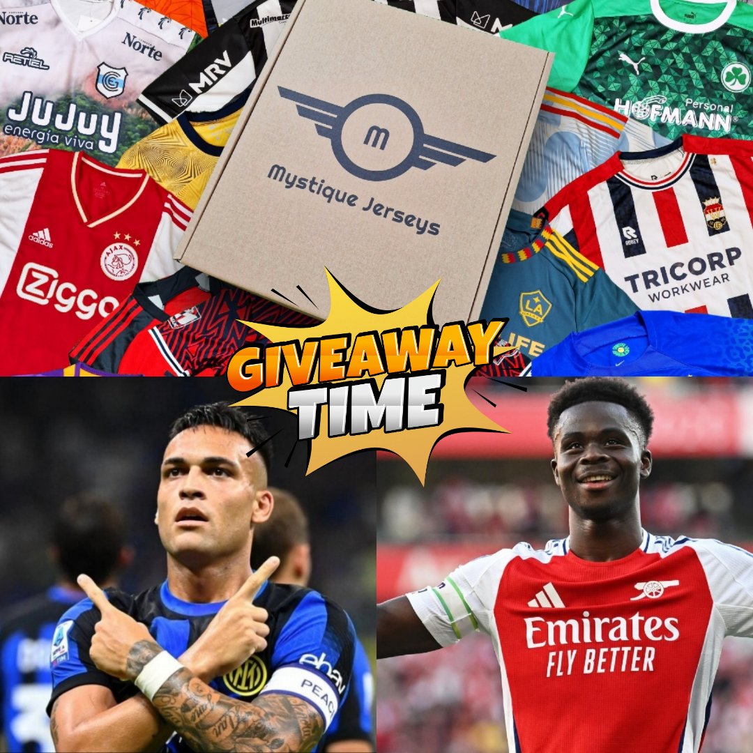 ⏰️ Champions League Competition ⏰️

Win a Football Mystery Shirt 👕❓️📦
➡️ Mystiquejerseys.com

If Bukayo Saka or Lautaro Martínez score ANYTIME in Inter Milan v Arsenal! 

Follow &amp; Repost to enter!