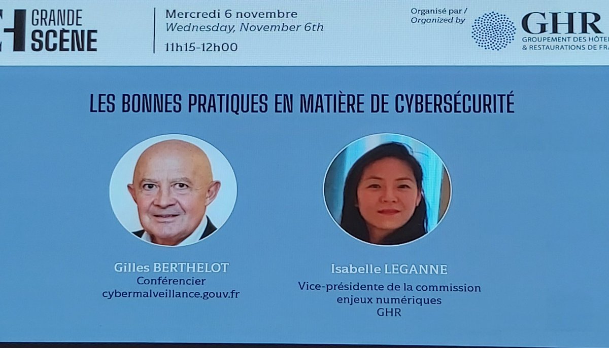 Début de la conférence cybersécurité organisée par le <a href="/GHR_HCR/">GHR</a> hall 7 3ème étage