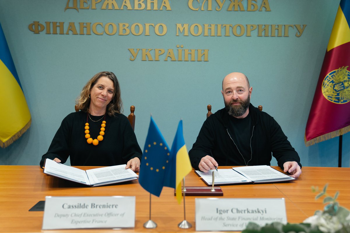 globalamlcft's tweet image. Partnership with Ukraine 🇺🇦 - Two MoUs signed for Provision of International Technical Assistance between @expertisefrance, @FIU_gov_ua and Financial Monitoring Academy of #Ukraine. 
linkedin.com/feed/update/ur…