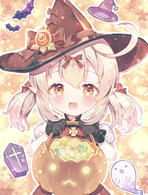 1週間遅れの「とりっく おあ とりーと!」クレー  #原神 