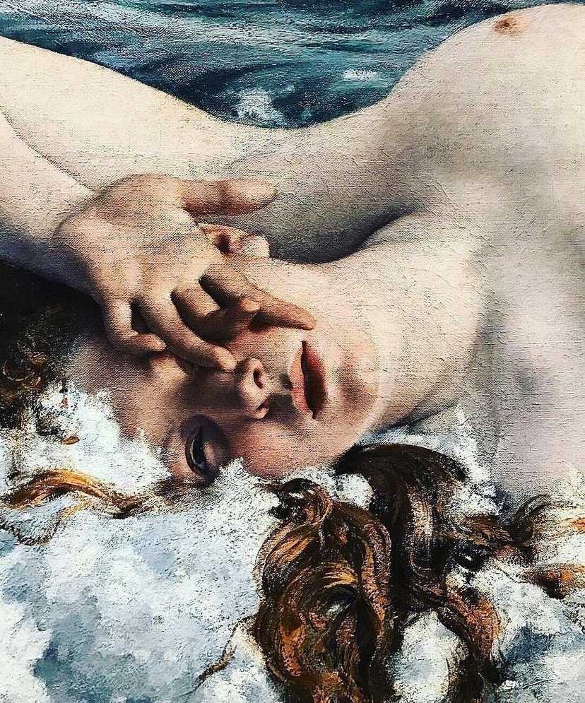 The Birth of Venus (detail) by Adolph Hirémy-Hirschl 1860-1933