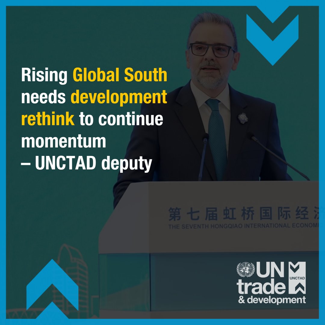 Rising Global South needs development rethink to continue momentum – <a href="/UNCTAD/">UN Trade and Development</a> deputy Pedro Manuel Moreno.

New opportunities abound despite the global economic slowdown. But strategic policy shifts are necessary to turn them into development gains.

▶️ ow.ly/9ecg50U175b