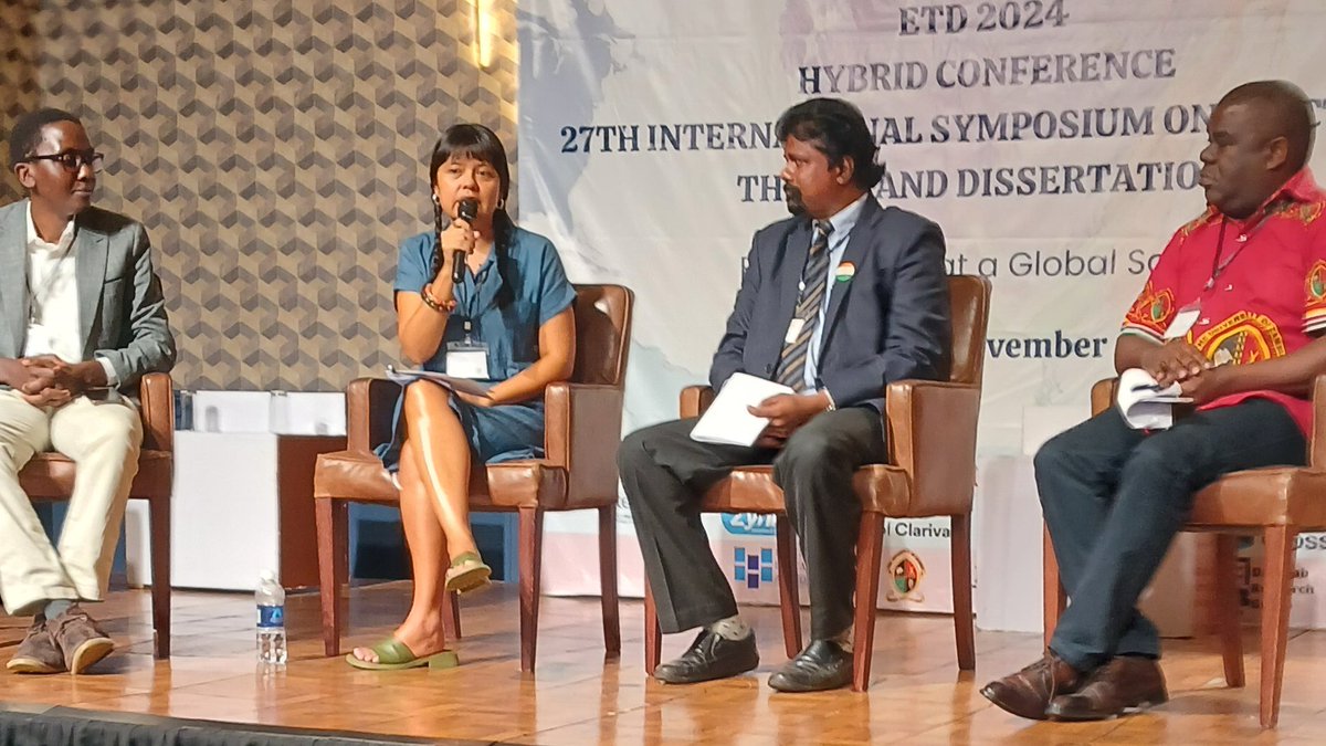 We are delighted to participate in the #ETD2024 panel discussion "How do we set up Successful ETD Projects in Zambia" together with colleagues from <a href="/INFLIBNET/">INFLIBNET Centre</a>  <a href="/UnzaOfficial/">The University Of Zambia</a> &amp; <a href="/NDLTD/">NDLTD</a>. Lots of food for thought!