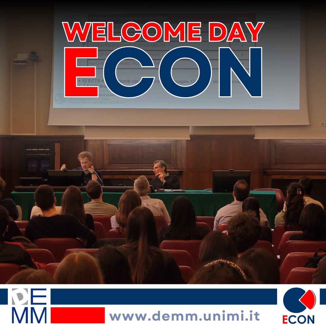 demm_unimi (@demmunimi) on Twitter photo 🎉 Welcome Day for ECON! 🚀
On Thursday, October 31, we had an incredible Welcome Day for the new Bachelor’s program 📊🌍
Looking forward to this inspiring journey in the future of economics! 💼✨
<a href="/fasani_f/">Francesco Fasani</a>
#Econ #Economics #Demm #Spes #LaStatale #UniMi #WelcomeDay 🎉 Welcome Day for ECON! 🚀
On Thursday, October 31, we had an incredible Welcome Day for the new Bachelor’s program 📊🌍
Looking forward to this inspiring journey in the future of economics! 💼✨
<a href="/fasani_f/">Francesco Fasani</a>
#Econ #Economics #Demm #Spes #LaStatale #UniMi #WelcomeDay