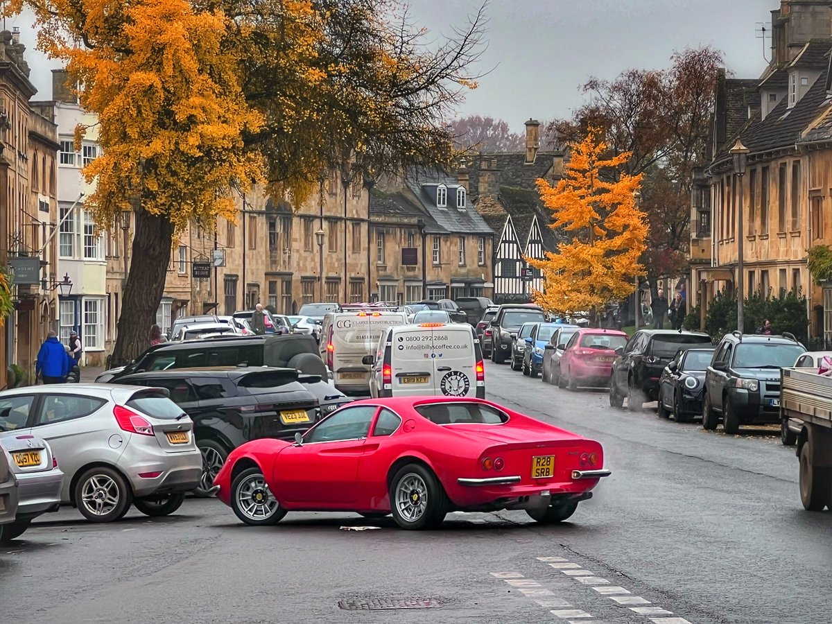 Misty grey start here in the Cotswolds. Seen a Toyota MR2 dressed up as a Ferrari Dino. I’m off for a long stomp….perhaps a little beer too…