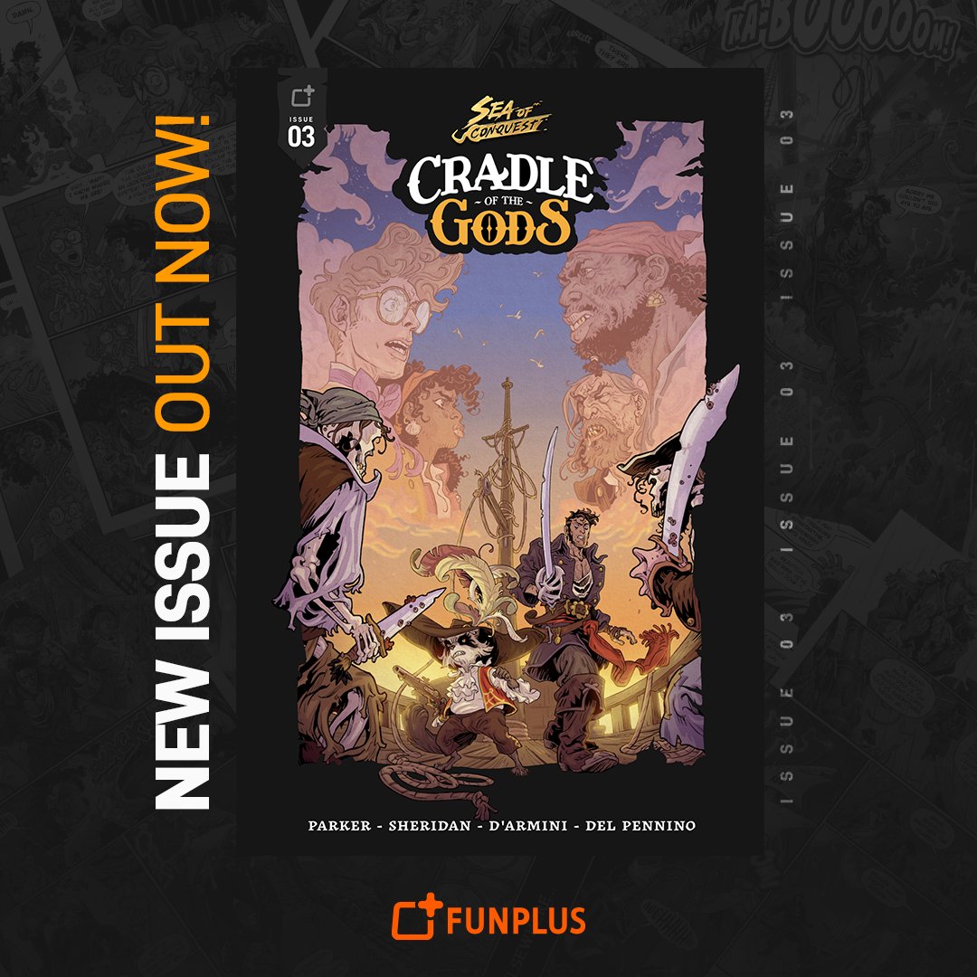 seaofconquest's tweet photo. 🏴‍☠️ Issue 3 of #SeaofConquest is here! Will Captain Scarlet conquer the seas? Find the hidden code &amp; claim your loot! 🗺️💎 Set sail for adventure:  https://t.co/fEcho9FW8V
#CradleofGodsIssue3 #PirateComic https://t.co/T3EI6VFq7g