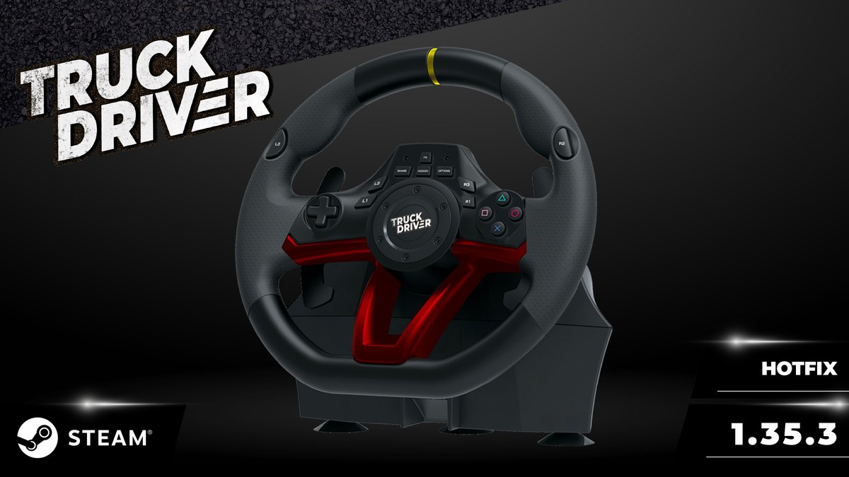 SOEDESCO's tweet image. 💥 Hotfix Alert!

We've just rolled out a quick fix for #TruckDriver V1.35.3 on #Steam! 🚚🛞 No more steering wheel lock-ups when hitting rumble strips.

Thanks for your patience!

ℹ️ Read more info: soedesco.com/news/quick-fix…