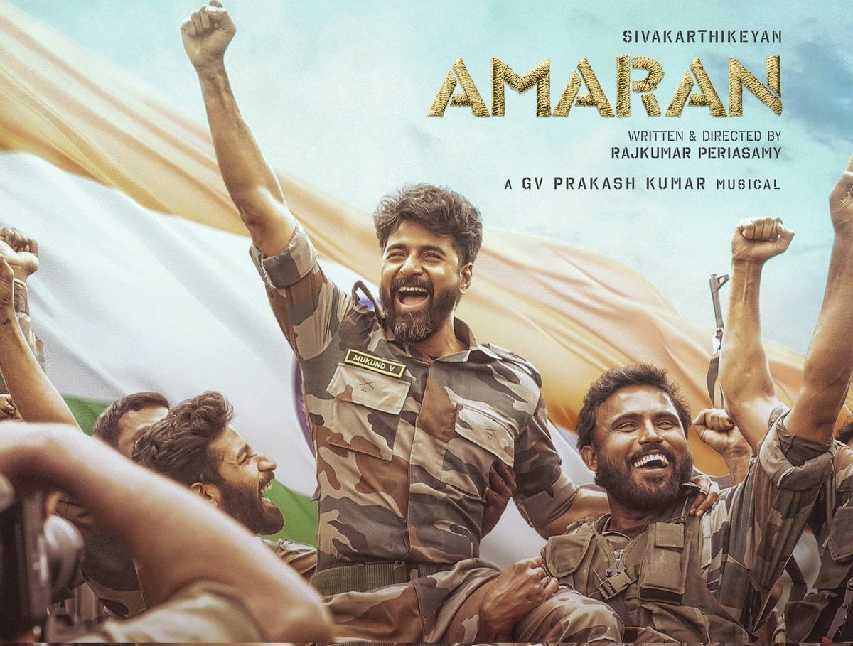 FilmFreak__'s tweet photo. #Amaran isn't aiming for just 100 crore in Tamil Nadu, it's set for an ambitious 150 crore target. Advance bookings are looking terrific for this weekend, signaling a challenging time ahead for #Kanguva to secure occupancy across the state 💥👌🏻

@Siva_Kartikeyan @Suriya_offl https://t.co/T2ZGvEiMCp