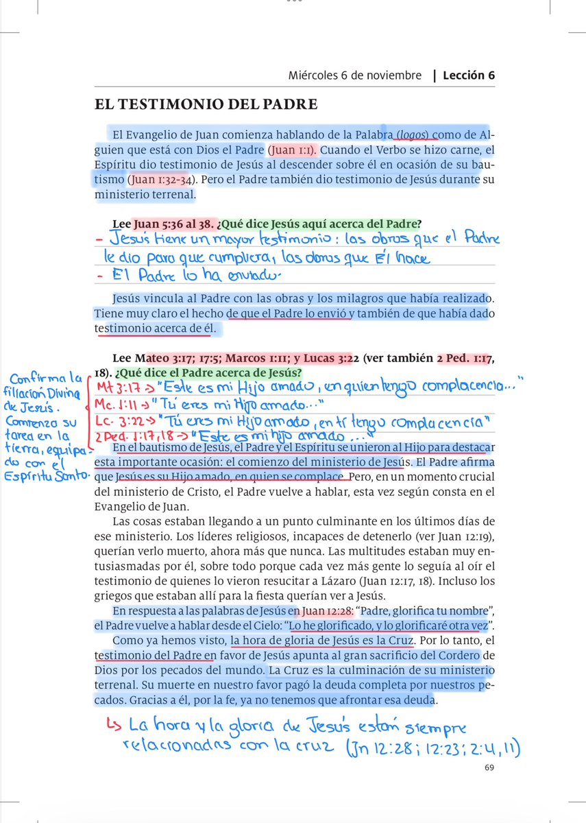 #LESAdv/miércoles05
EL TESTIMONIO DEL PADRE
Jn.5:36-38
🔸El Padre afirma que Jesús es su Hijo amado, en quien se complace
🔸Jesús en Jn.12:28: “Padre, glorifica tu nombre”, el Padre del Cielo: “Lo he glorificado, y lo glorificaré otra vez”
🔸La hora de gloria de Jesús es la Cruz.