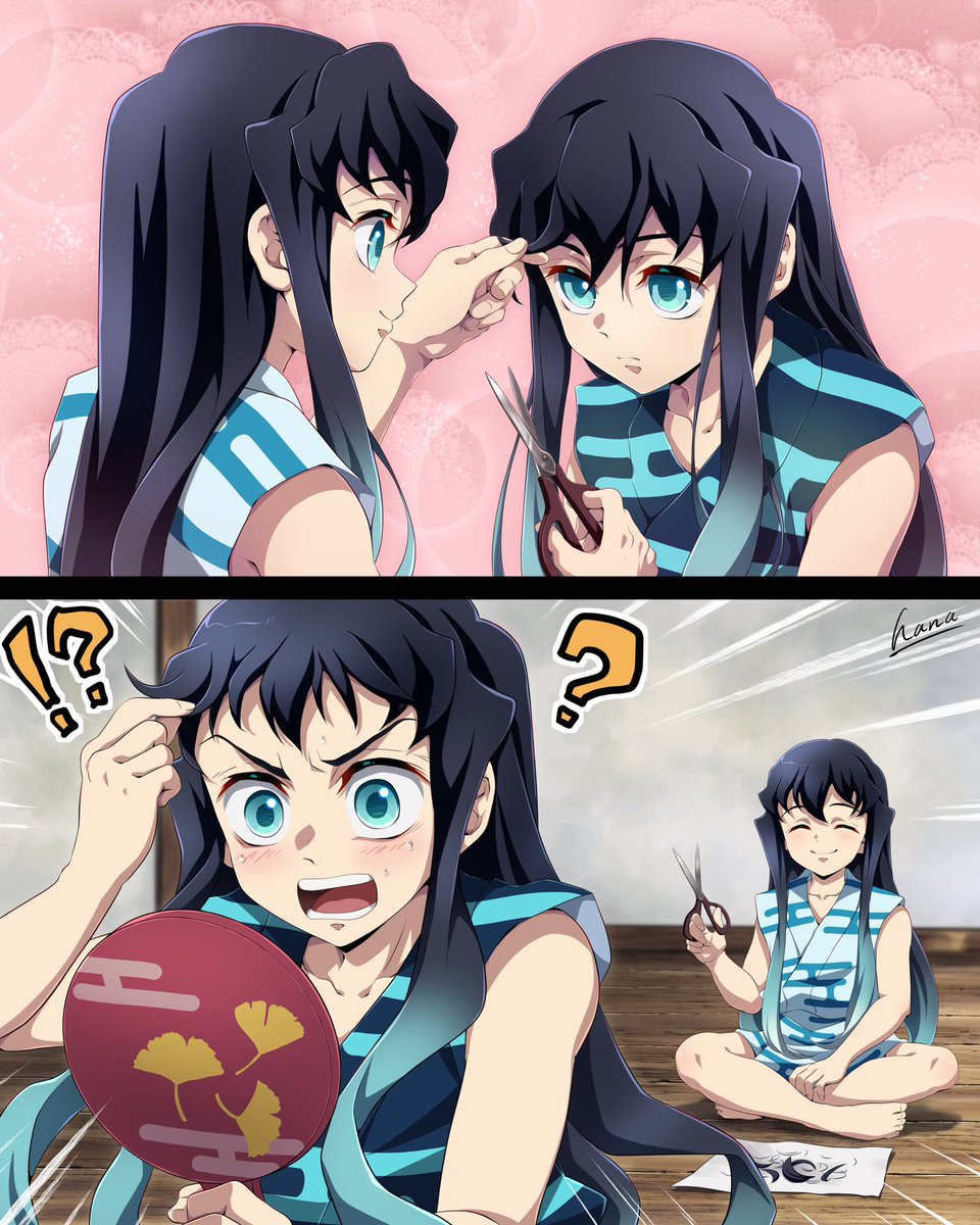 前髪が伸びてきたので 兄弟で髪切り合いっこ✂️なﾄｷﾄｰﾂｲﾝｽﾞ。