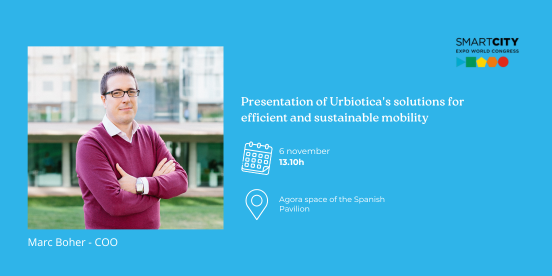 🚀 Today at #SCEWC2024, Marc Boher, our COO, will present Urbiotica’s solutions for efficient &amp; sustainable mobility. 
🕒 1:10 PM at the Agora space, Spain Pavilion. 
Discover how our technologies are shaping more connected &amp; sustainable cities. 
Don’t miss it! #UrbanMobility