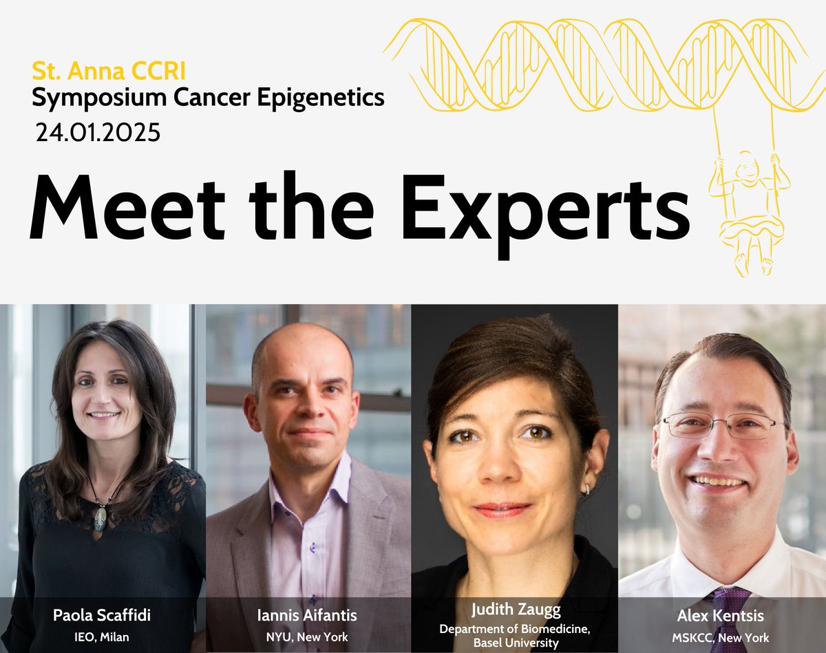 Don’t miss the chance to connect with top experts at our Cancer Epigenetics Symposium on January 24, 2025—register now! 👉 ccri.at/st-anna-ccri-s…