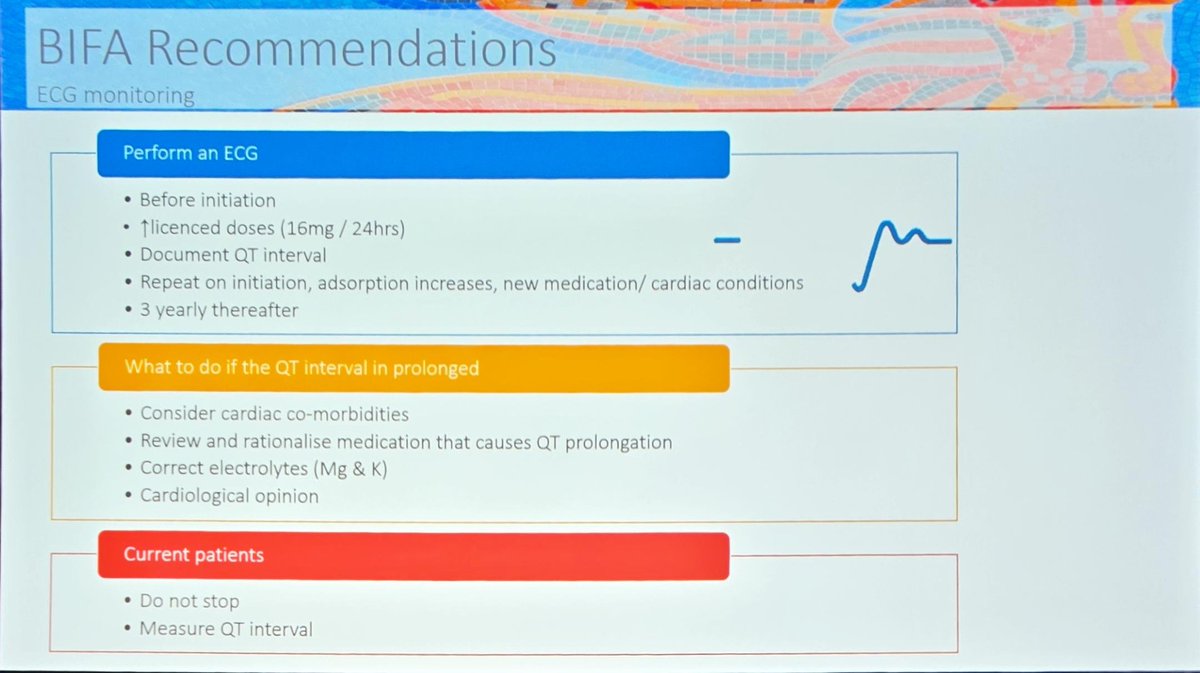 Remember to document the QTc interval before loperamide admin so that everyone involved in that patient care can see it easily. #BAPEN2024