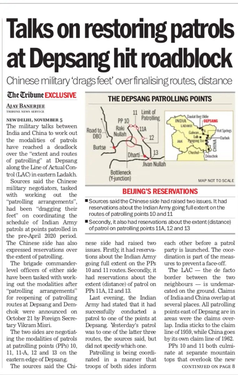 KashmirVantage's tweet photo. India China talks on patrol routes at Depsang in Eastern Ladakh along the LAC hit a roadblock. https://t.co/9lsARHHTCi