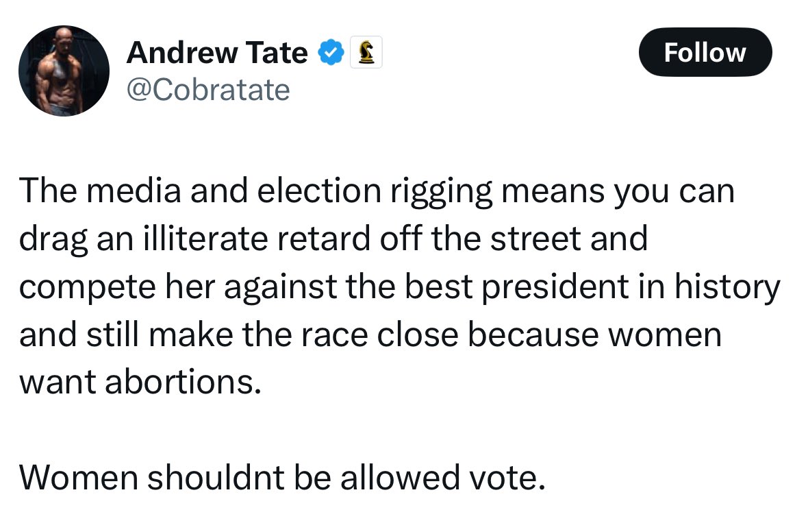 We’re living in a miserable world where people with these sort of opinions feel empowered to voice them - and be supported.