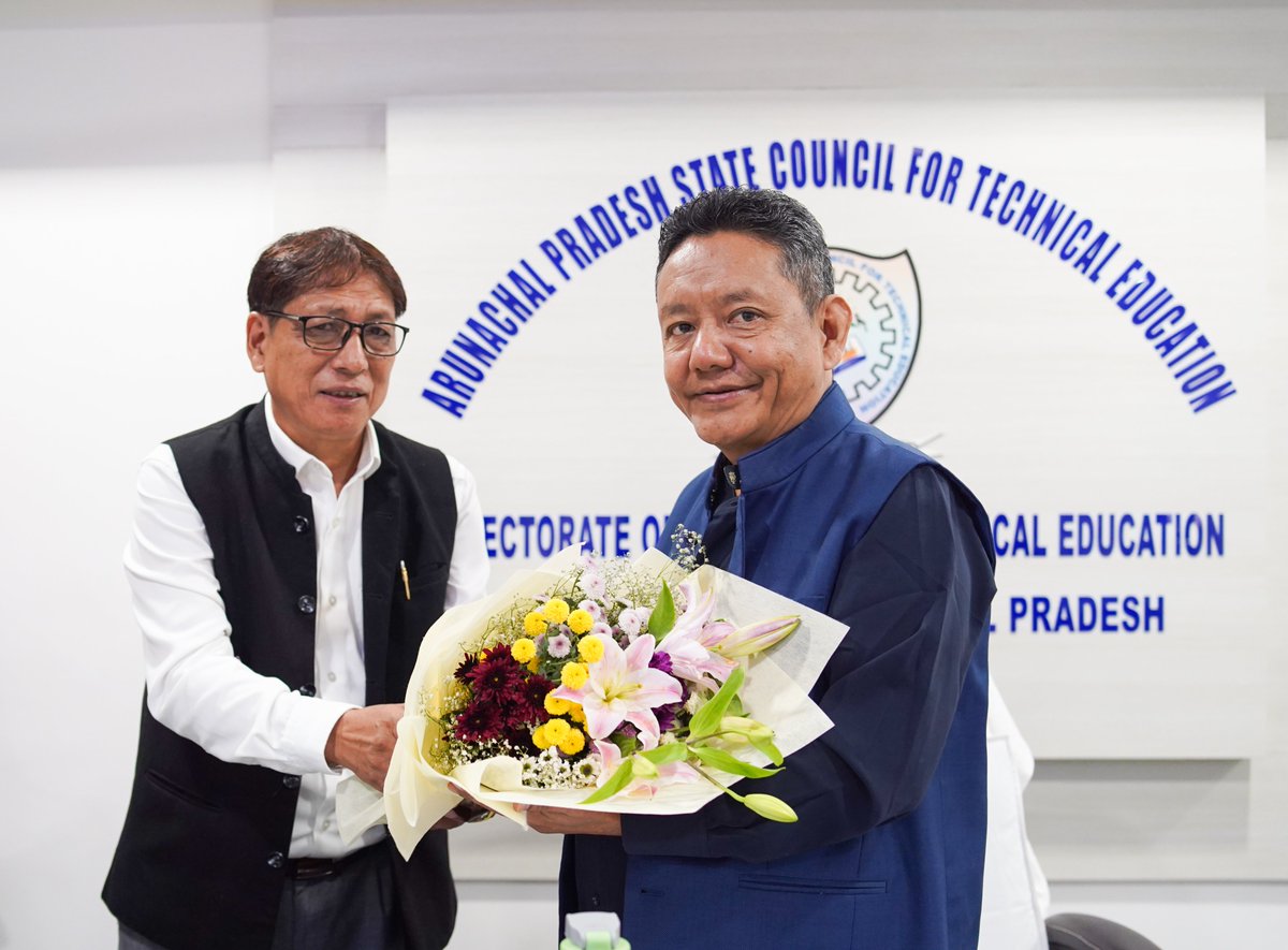 pasang_sona's tweet image. Chaired the 9th General Body Meeting of the Arunachal Pradesh State Council for Technical Education (APSCTE), joined by esteemed members and experts in the field. 1/4

#APSCTE #TechnicalEducation #EducationForProgress #ArunachalPradesh