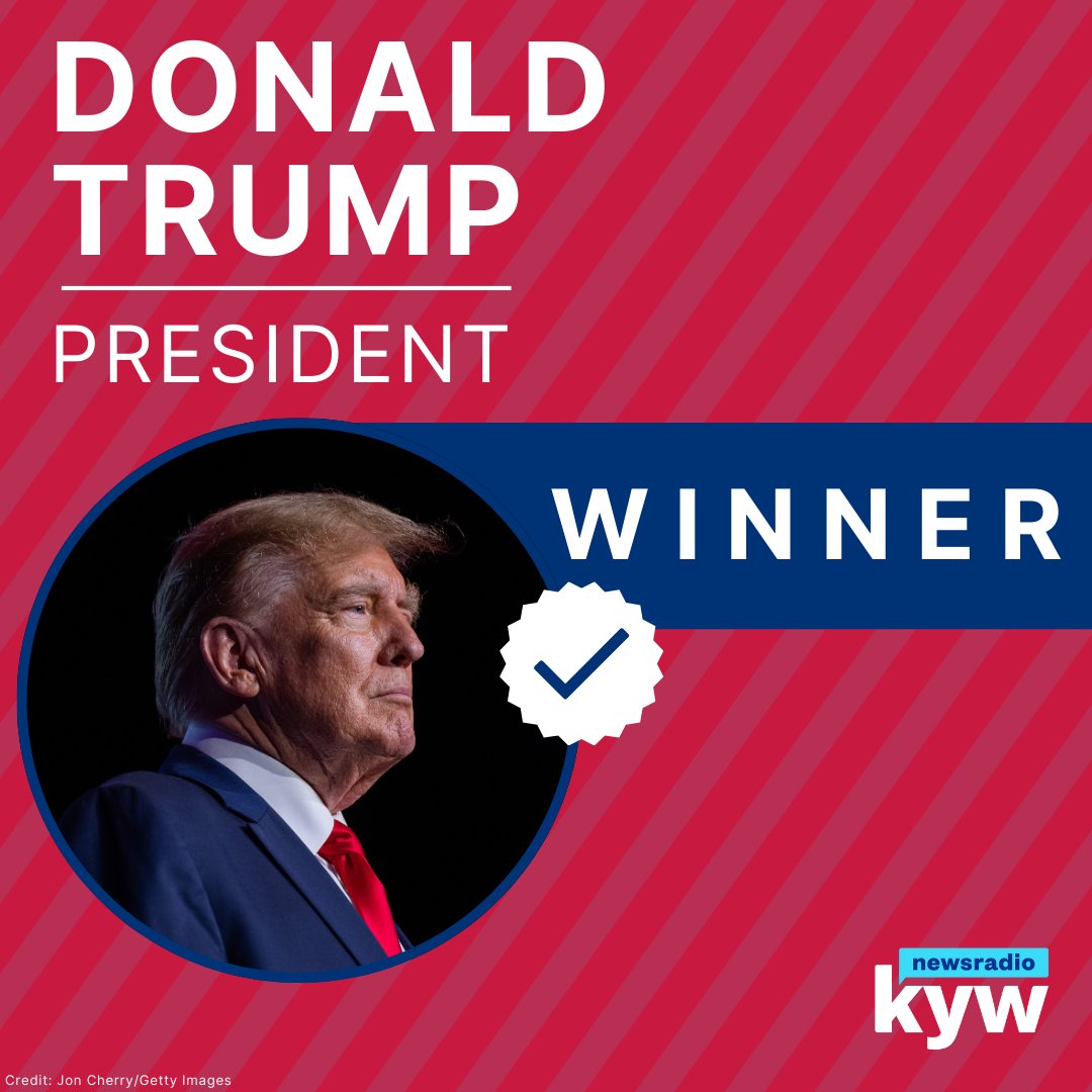 JUST IN: Donald Trump elected 47th president of the United States

📲 audacy.com/kywnewsradio/n…