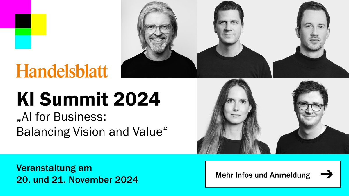 skwschwarz's tweet photo. 🚀Treffen Sie SKW Schwarz auf dem Handelsblatt KI-Summit 2024!
In  einer Zeit, in der KI-Technologien Wirtschaft und Gesellschaft  transformieren, steht SKW Schwarz als Vorreiter in der Digitalisierungsberatung bereit, diesen Wandel aktiv zu gestalten.
 
🔗https://t.co/qurVA9Hvtu https://t.co/LEPC8ZVGaX