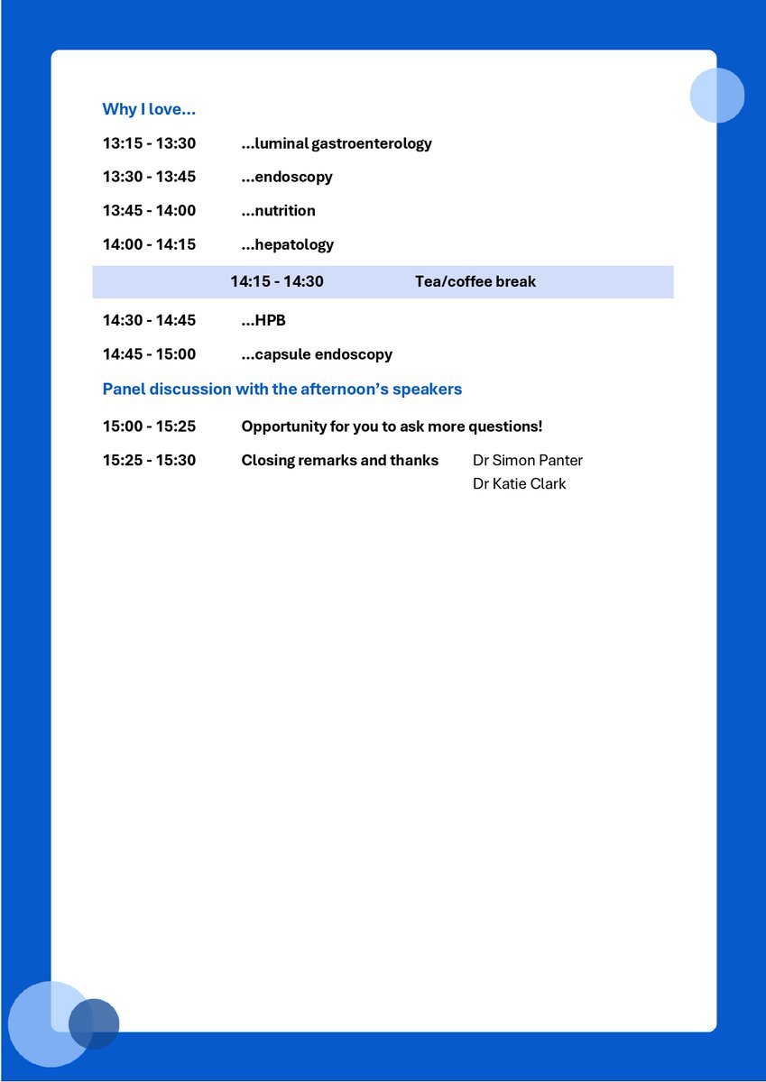 BSG (@britsocgastro) on Twitter photo If you are new to the #Gastroenterology HST programme or in IMY3 and considering a career in the specialty, our National Introduction Day for <a href="/BSGTrainees/">BSG Trainees</a> is the event for you!
Check out our full programme; it's a busy day but one that will hopefully reinforce what a fantastic If you are new to the #Gastroenterology HST programme or in IMY3 and considering a career in the specialty, our National Introduction Day for <a href="/BSGTrainees/">BSG Trainees</a> is the event for you!
Check out our full programme; it's a busy day but one that will hopefully reinforce what a fantastic