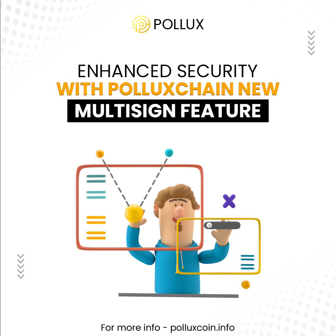 Polluxchain's tweet image. 🔐 PolluxChain Just Got More Secure! 🔐

Introducing our new Multisignature (#Multisign) Feature – built to enhance security, streamline team approvals, and give you more control over transactions.

Whether you're managing a shared wallet or working on joint projects, multisig