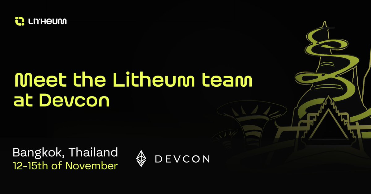 LitheumOfficial's tweet image. The Litheum team is heading to #DevconSEA in Bangkok! 🇹🇭

We are on the lookout for Dapp Builders! If you’d like to meet, drop a comment below 👇 or reach out directly to COO @alexfgkrug or CFO @GregTomaselli

#Litheum #Devcon2024 #Dapps