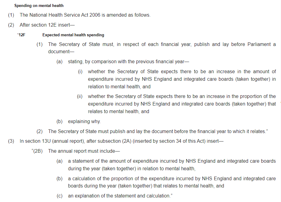 Davewwest's tweet photo. Ministers will have to declare their intention on this before Parliament, due to 2022 Act (amendment pushed by Simon Stevens). And NHSE has to report on whether it was delivered at the end of each year   https://t.co/7ixza3xkoQ https://t.co/K8e0mrMk42