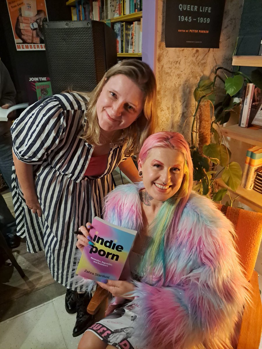 Dr. Lucy Neville (@blue_stocking) on Twitter photo Such a pleasure to attend <a href="/ZahraStardust/">Dr Zahra Stardust</a>’s book event last night at The Common Press. Been far too long since I listened to her talk about her amazing scholarship & activism in person 🩵🩷🤍 Can’t wait to read #IndiePorn (also gutted you can’t see our matching clitorings here!) Such a pleasure to attend <a href="/ZahraStardust/">Dr Zahra Stardust</a>’s book event last night at The Common Press. Been far too long since I listened to her talk about her amazing scholarship & activism in person 🩵🩷🤍 Can’t wait to read #IndiePorn (also gutted you can’t see our matching clitorings here!)