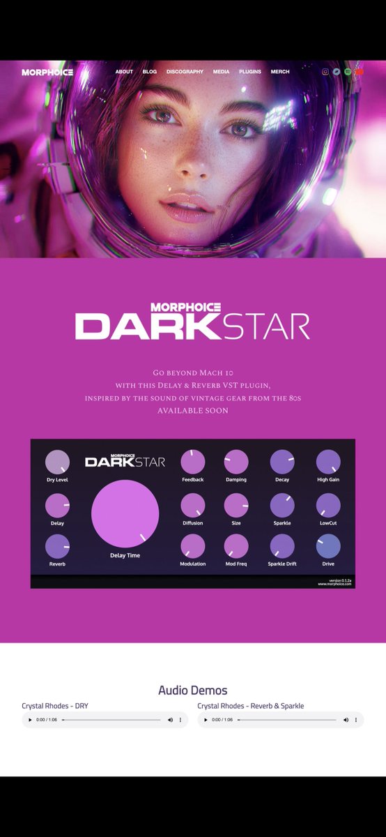 My first 80s delay/reverb plugin is available now from my website morphoice.com/plugins