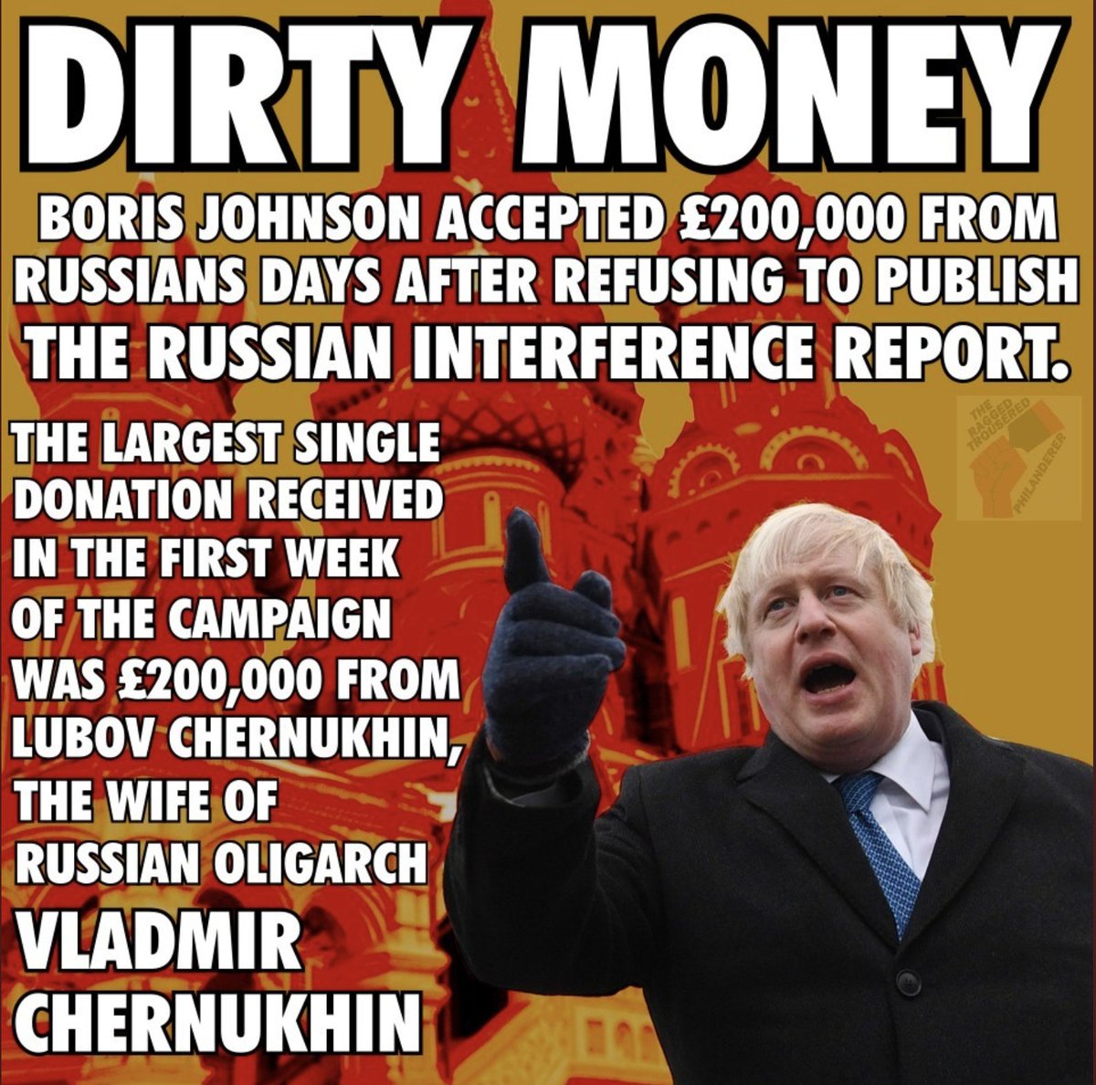 Britain People (@britain_people) on Twitter photo 🔴TORY CORRUPTION
Do you want an investigation into who bankrolled <a href="/BorisJohnson/">Boris Johnson</a> when he was Prime Minister❓
Why did Johnson block release of #RussiaReport❓ 🔴TORY CORRUPTION
Do you want an investigation into who bankrolled <a href="/BorisJohnson/">Boris Johnson</a> when he was Prime Minister❓
Why did Johnson block release of #RussiaReport❓