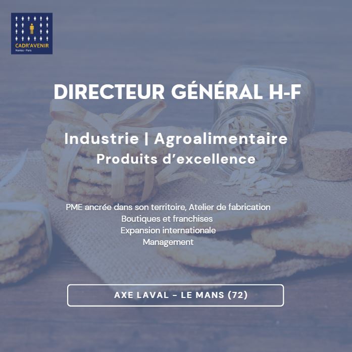 CadrAvenir's tweet photo. Nous recrutons pour notre client, industriel agroalimentaire d'excellence, un(e) Directeur(trice) Général(e). 
 
L'offre en détails ici 👉: https://t.co/yBtgXC4rvE https://t.co/P9hZXf9w6y