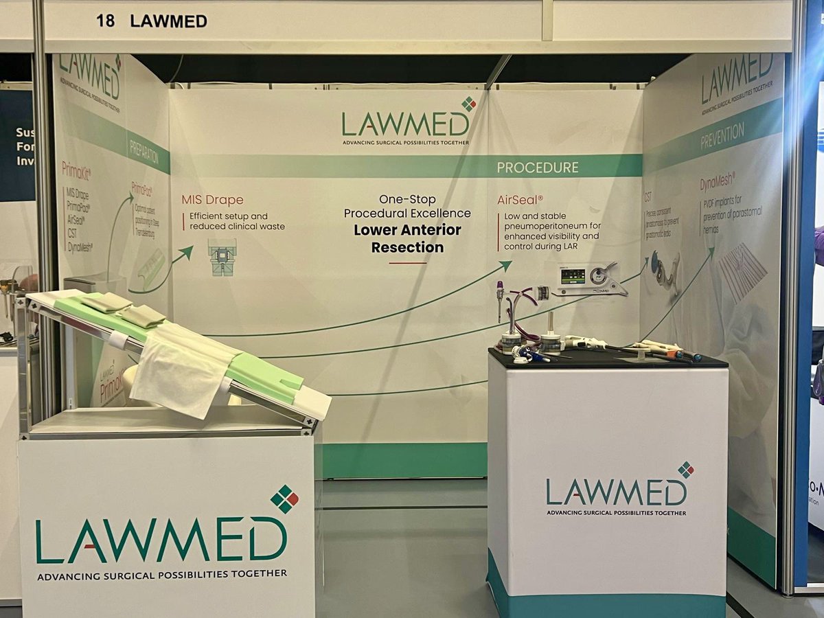 After a great day yesterday, today is the 2nd day of <a href="/ALSGBandI/">ALSGBandI</a>.
 
Visit stand 18 to learn how Lawmed can be your ‘one-stop shop’ for high quality theatre processes. Procedural excellence begins from patient preparation and continues beyond surgery.
 
#DynaMesh #AirSeal #IPST