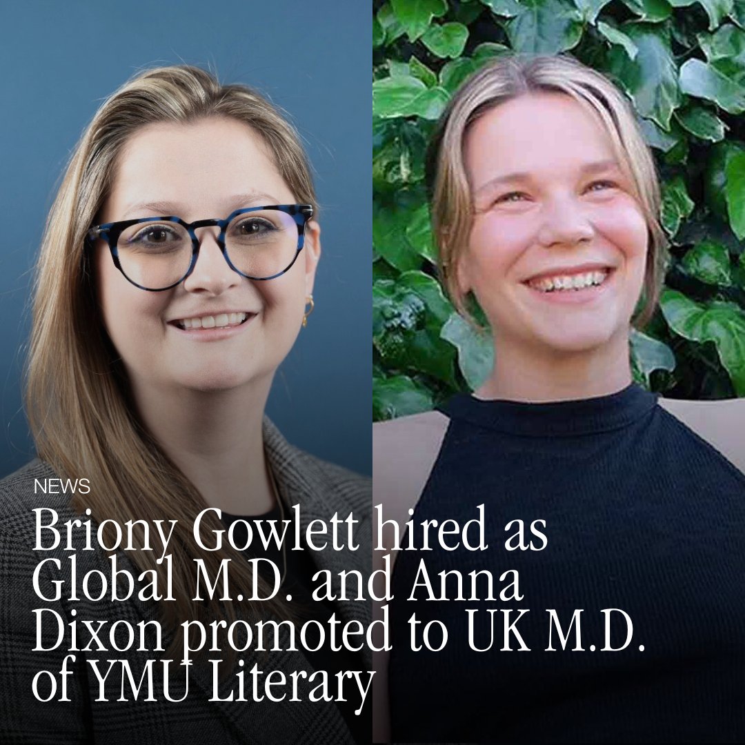 We're pleased to announce that Briony Gowlett has been hired as the new Global Managing Director of YMU Literary, and Anna Dixon has been promoted to UK Managing Director.

We can't wait for this next chapter of YMU Literary 📚