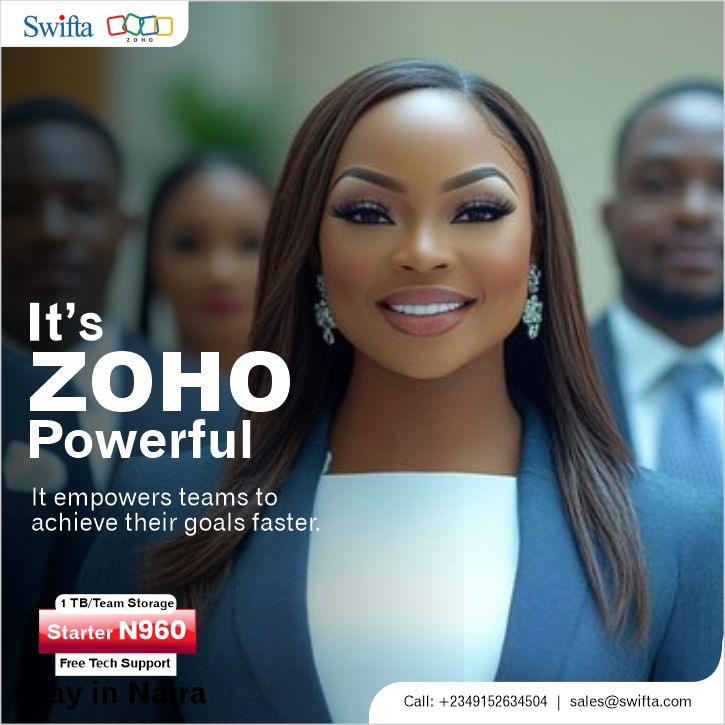 SwiftaSystems's tweet image. Learn more - buff.ly/3UvUZjS
Experience unstoppable potential with Zoho! It’s powerful, streamlined, and built to help teams hit every target faster than ever. Let’s turn ambitions into achievements! 

#ZohoPower #TeamSuccess #GoalsMadeEasy #ProductivityBoost