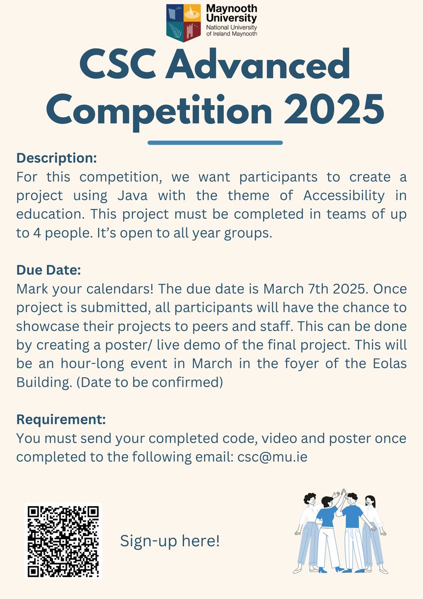 Interested in taking part in the CSC Advanced competition, please read below and fill in the following form: forms.office.com/e/BfUAth2UQn 😊