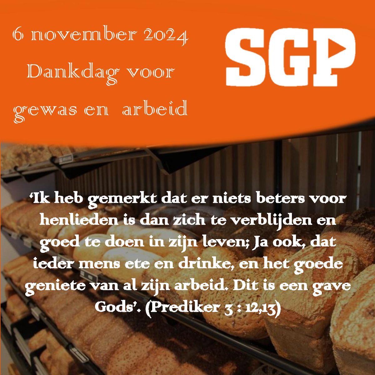 SgpStaphorst's tweet image. Het bijbelboek Prediker bevat veel wijze lessen. Ze vormden de inspiratiebron voor de Algemene Beschouwingen, die fractievoorzitter Roelof Slager gisteravond uitsprak. Op Dankdag erkennen we God voor zijn gaven. Zoals we daar door Salomo op gewezen worden in Prediker 3: 12 en 13.