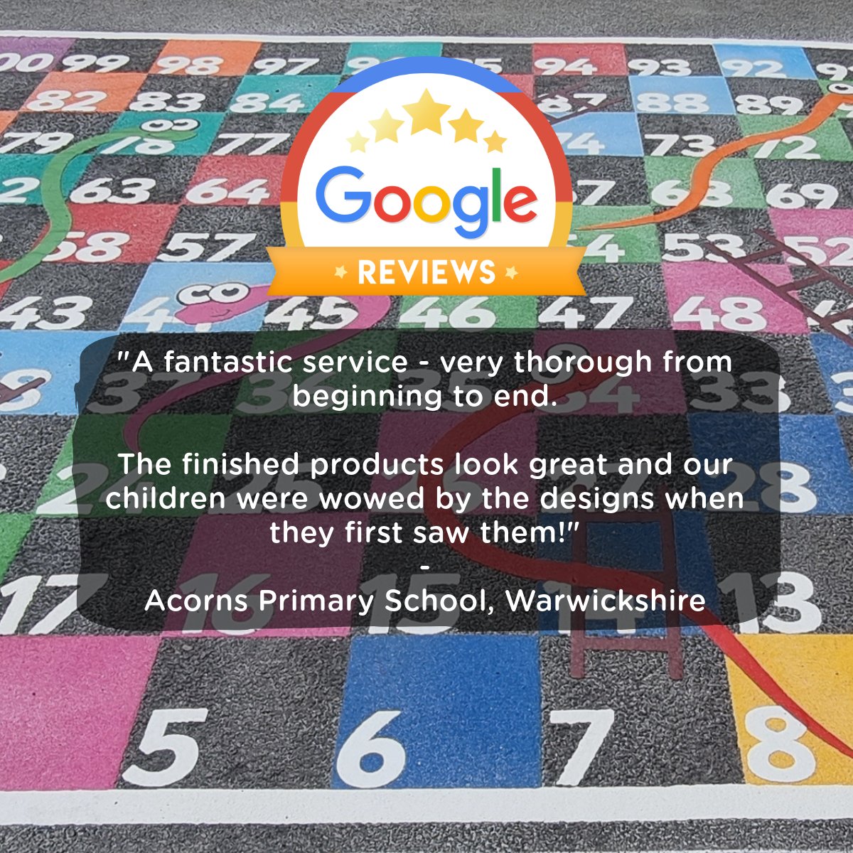 Proud of our team 👏🏼🌟

#googlereview #playgroundmarkings #education