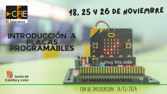 CFIESA_CTT's tweet photo. Abierto plazo de inscripción del curso "INTRODUCCIÓN A PLACAS PROGRAMABLES"
@cfiesalamanca
Información: https://t.co/fS5EIfg4oA
Inscripción: https://t.co/R2JG8tpmVD https://t.co/zcmRTjItbL