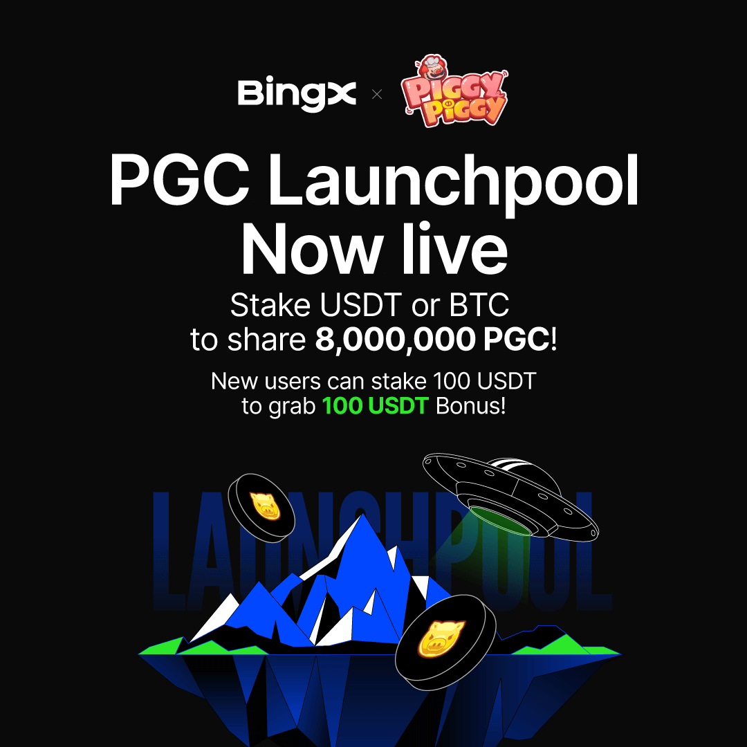 BingXOfficial's tweet photo. We're squealing to tell you that the $PGC Launchpool is now live! 🐷  @piggypiggygame
Get staking to mine 8,000,000 #PGC from Nov 6 - Nov 12, plus a bonus for all new users.

🔗 Mine Now: https://t.co/3gmxOhZHH5 https://t.co/KuIXT67Mtd